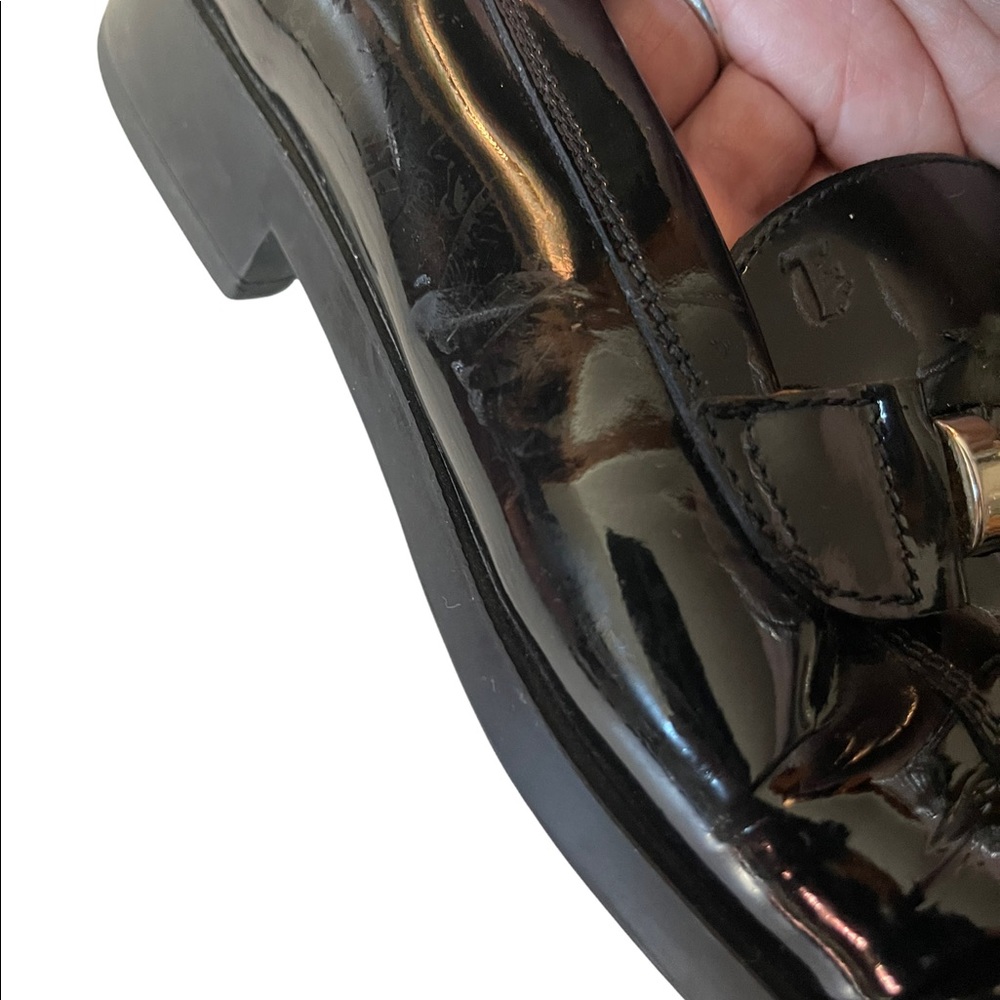 Tods Black Patent Leather Womens Loafers 39 - Picture 13 of 16